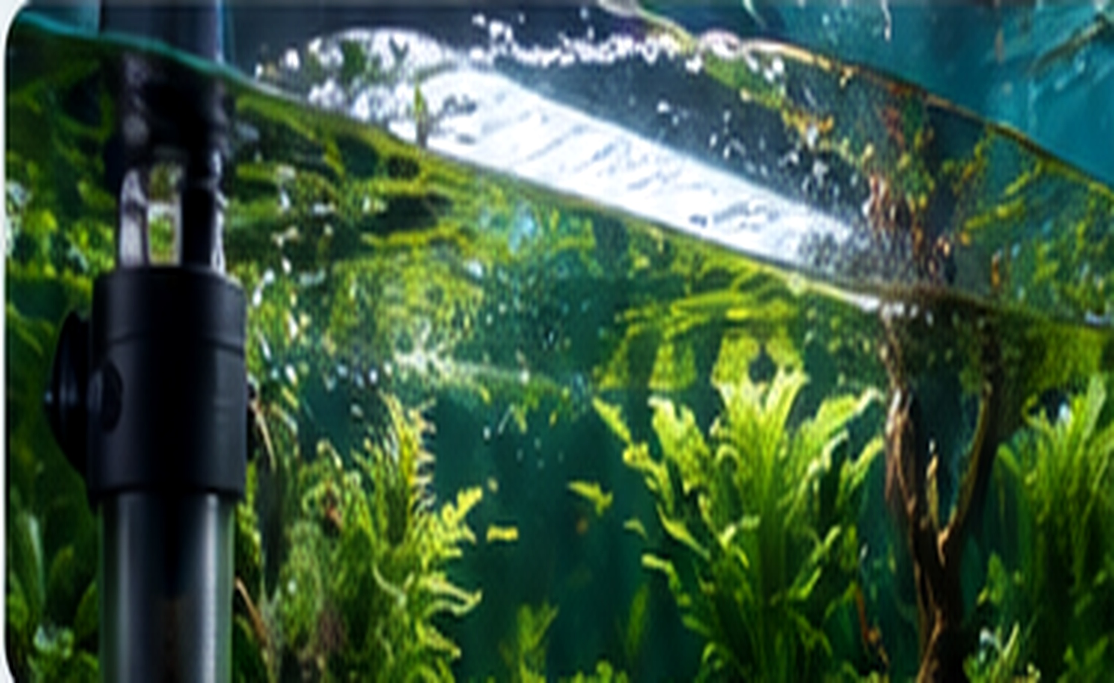 Hochwertige Filtertechnik in einem bepflanzten Aquarium